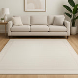 8' X 10' Ivory Geometric Area Rug