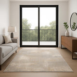 7' Gray Abstract Runner Rug