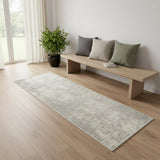 7' Gray Abstract Runner Rug