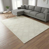 8' X 10' Ivory Geometric Area Rug