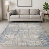 6' X 9' Ivory Abstract Area Rug