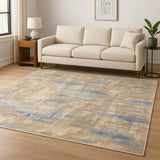 6' X 9' Beige Abstract Area Rug