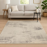 6' X 9' Ivory Abstract Area Rug