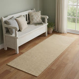 6' Beige Hand Woven Runner Rug
