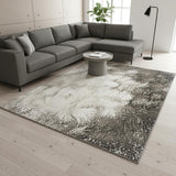 6' X 9' Gray Floral Area Rug