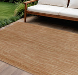 7' X 10' Rust Abstract Indoor Outdoor Area Rug