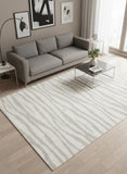 5' X 7' Gray Abstract Shag Power Loom Area Rug