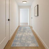 10' Ivory Abstract Power Loom Runner Rug