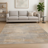 7' X 10' Gray Abstract Power Loom Area Rug