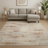 8' X 10' Gray Abstract Power Loom Area Rug