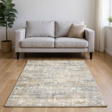 8' X 10' Gray Abstract Power Loom Area Rug