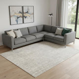 8' X 10' Gray Abstract Power Loom Area Rug