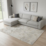 8' X 10' Gray Abstract Power Loom Area Rug