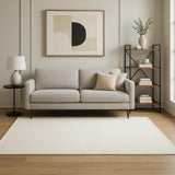 5' X 7' White Non Skid Area Rug