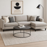 8' X 10' Gray And Ivory Abstract Shag Area Rug