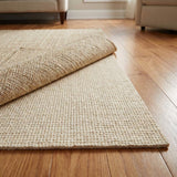 12' x 15' Ivory Striped Weave Non Slip Rug Pad