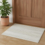 3' X 5' Ivory Geometric Distressed Area Rug