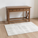 4' X 6' Gray Abstract Shag Power Loom Worn Faded Area Rug