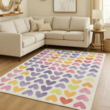7' X 9' Lavender Flatweave Area Rug