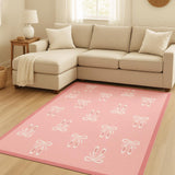 7' X 9' Pink Flatweave Area Rug