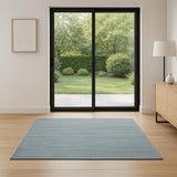 6' Blue Abstract Runner Rug