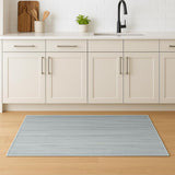 8' Blue Abstract Runner Rug