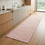 8' Pink Abstract Washable Runner Rug