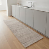 8' Tan Abstract Runner Rug