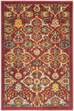 2' X 3' Red Floral Power Loom Area Rug