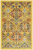 2' X 3' Yellow Floral Power Loom Area Rug