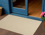 2' X 3' Natural And Tan Geometric Indoor Outdoor Area Rug