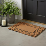 20" X 30" Brown and Black Coir Animal Print Outdoor Door Mat