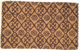 18" X 30" Brown Coir Floral Outdoor Door Mat