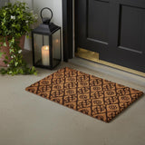 18" X 30" Brown Coir Floral Outdoor Door Mat