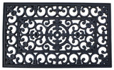 4' Ivory And Black Round Indoor Outdoor Area Rug