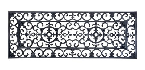 18" X 47" Black Rubber Outdoor Door Mat