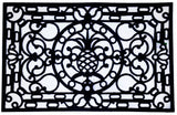 18" X 30" Black Rubber Pineapple Outdoor Door Mat