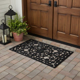 30" X 48" Black Rubber Pineapple Outdoor Door Mat