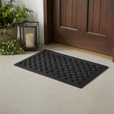 18" X 30" Black Rubber Outdoor Door Mat