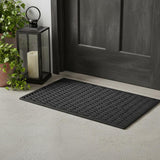 18" X 30" Black Rubber Outdoor Door Mat