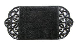 18" X 29" Black Rubber Outdoor Oval Door Mat