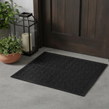 Set Of Four Square Interlocking Black Rubber Indoor Outdoor Mats