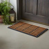 18" X 30" Black Rubber Outdoor Door Mat