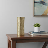 15" Gold Oval Aluminum Table Vase