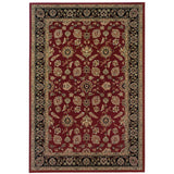 4' X 6' Red Black And Tan Oriental Area Rug