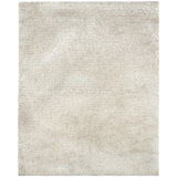 5' X 7' Ivory Shag Hand Tufted Area Rug