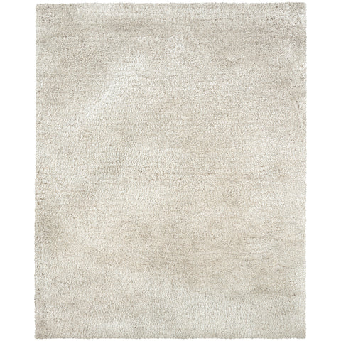 5' X 7' Ivory Shag Hand Tufted Area Rug