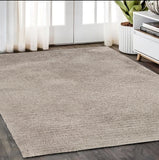 5' X 7' Silver Shag Hand Tufted Area Rug
