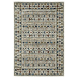 5' X 7' Ivory Tan And Gray Tribal Area Rug
