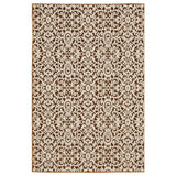 5' X 8' Rust And Beige Oriental Area Rug